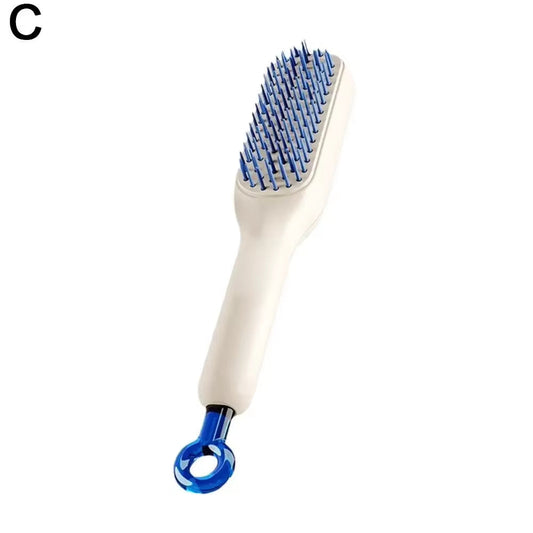 Retractable Comb Self-Cleaning Hair Brush Anti-Static Massage Comb for Women Smooth Hair Self Cleaning Hair Brush